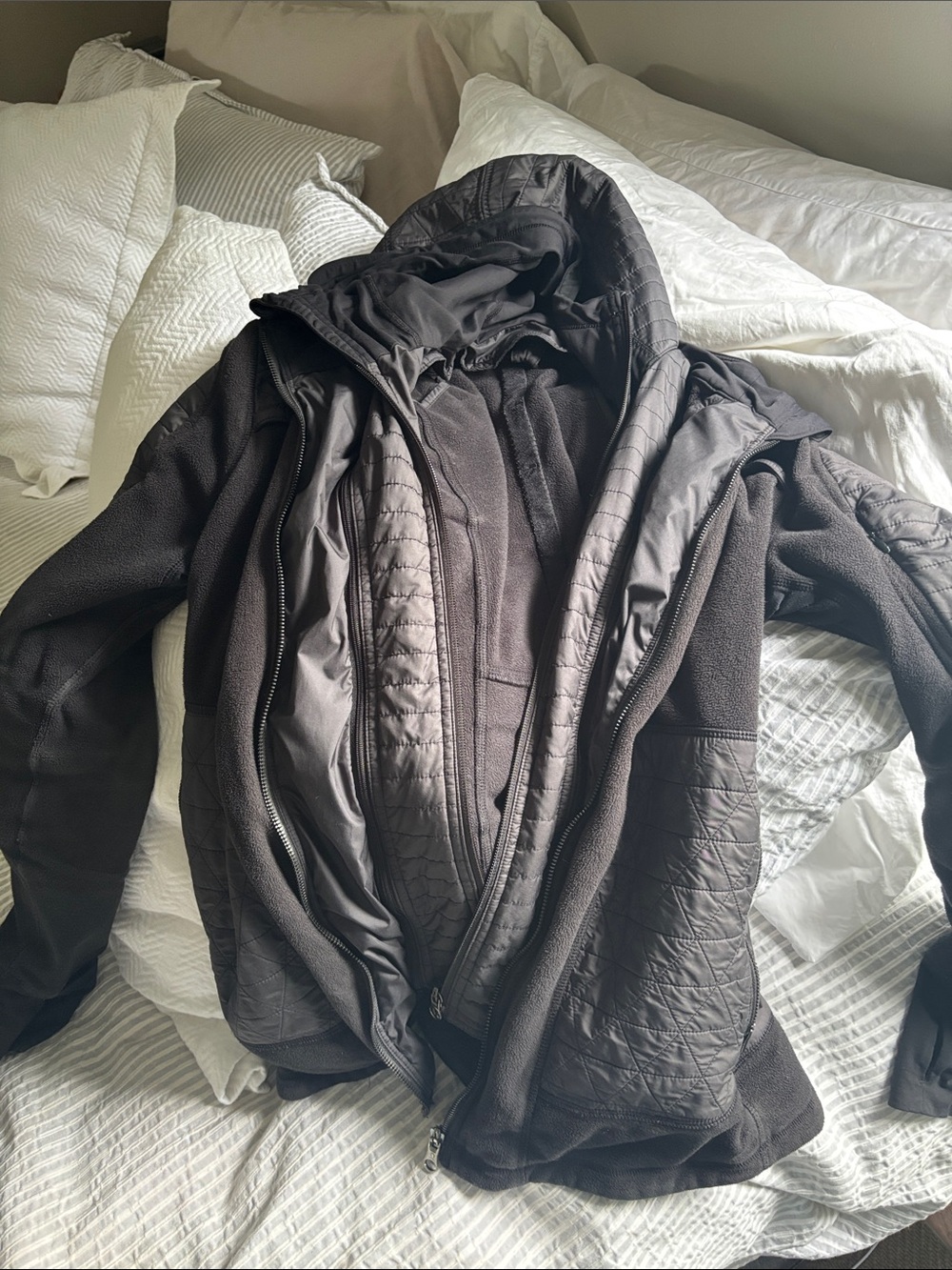 Women’s Black Quilted Hooded Jacket - Classic Layering